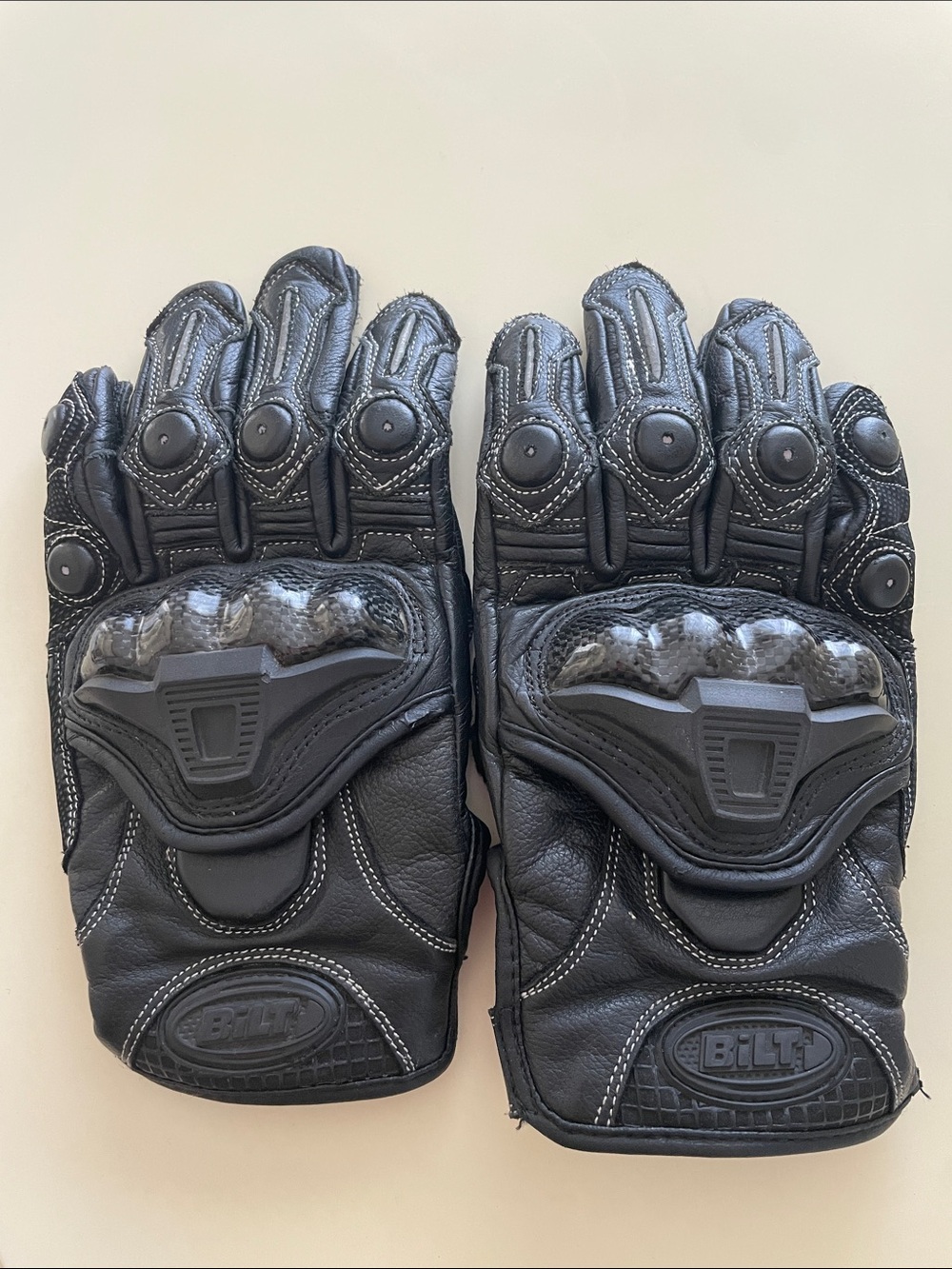 BILT Black leader padded Moto Gloves with Knuckle Guards Men’s Size M